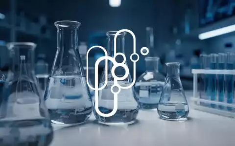 Abstrakte Darstellung eines biotechnologischen Forschungslabors mit medizinischen Glasgeräten in einer klinischen Umgebung. - Foto: über boerse-global.de