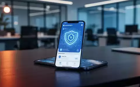 Ein Smartphone mit digitalem Banking-Interface auf einem Schreibtisch als Symbol für Online-Sicherheit und Phishing-Gefahren. - Foto: über boerse-global.de