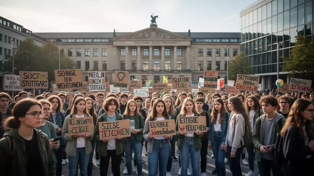 Protest in Stuttgart: 4.000 Referendare fordern Bezahlung in den Ferien