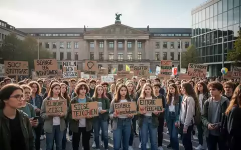 Demonstrierende Referendare und GEW-Mitglieder bei einer Protestkundgebung vor dem Landtag in Stuttgart. - Foto: über boerse-global.de
