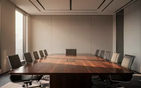 Abstrakte Darstellung einer strategischen Unternehmensumstrukturierung in einem modernen Konferenzraum. - Foto: über boerse-global.de