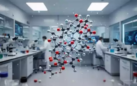 Ein 3D-Modell einer Protein-Struktur in einem modernen medizinischen Forschungslabor. - Foto: über boerse-global.de