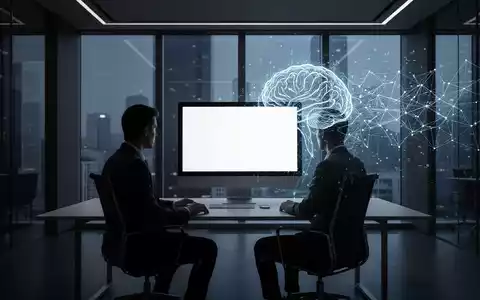 Silhouette einer Person vor einem Computerbildschirm, die den Verlust kognitiver Fähigkeiten durch KI-Abhängigkeit symbolisiert. - Foto: über boerse-global.de