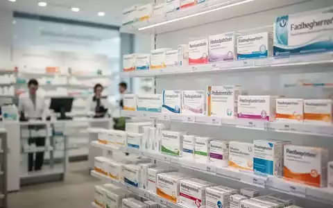 Moderne Inneneinrichtung einer Apotheke mit Medikamentenpackungen in einem professionellen, hellen Ambiente. - Foto: über boerse-global.de