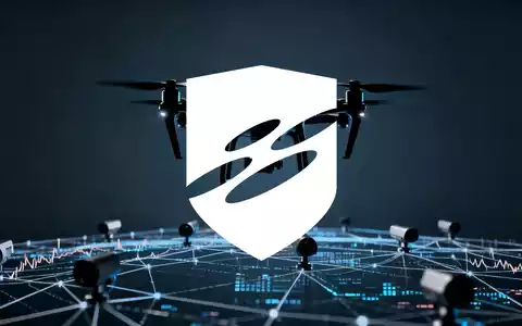 Abstrakte Darstellung von Drohnentechnologie und moderner Sicherheitstechnik in einer düsteren, professionellen Umgebung. - Foto: über boerse-global.de