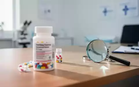 Medizinische Utensilien und ein Pillenbehälter auf einem Schreibtisch in einer klinischen Umgebung. - Foto: über boerse-global.de