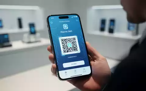 Ein Smartphone zeigt eine digitale Bezahlfunktion mit QR-Code in einem modernen Einzelhandelsumfeld. - Foto: über boerse-global.de