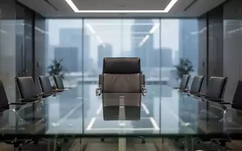 Ein leerer Bürostuhl in einem modernen Konferenzraum als Symbol für die Unternehmensmitbestimmung. - Foto: über boerse-global.de
