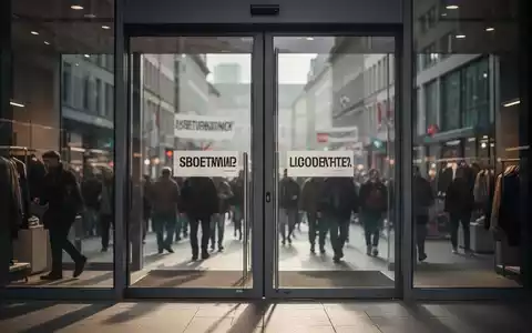 Geschlossene Schaufensterfront eines Einzelhandelsgeschäfts in einer deutschen Großstadt während eines Streiks. - Foto: über boerse-global.de