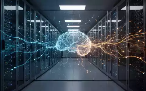Digitale Visualisierung von KI-gestützter Cybersicherheit und Datenanalyse in einem modernen Serverraum. - Foto: über boerse-global.de