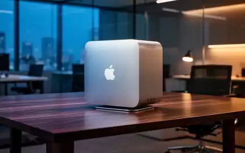 Ein Mac Studio auf einem modernen Schreibtisch in einem professionellen Büroambiente. - Foto: über boerse-global.de