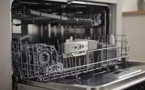 Nahaufnahme des Türschlossmechanismus eines modernen Geschirrspülers in einer sauberen, professionellen Umgebung. - Foto: über boerse-global.de