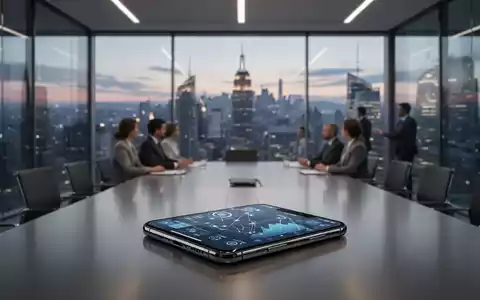 Ein modernes Büro mit einem Smartphone, das eine Finanz-App zeigt, vor einer verschwommenen Skyline bei Dämmerung. - Foto: über boerse-global.de