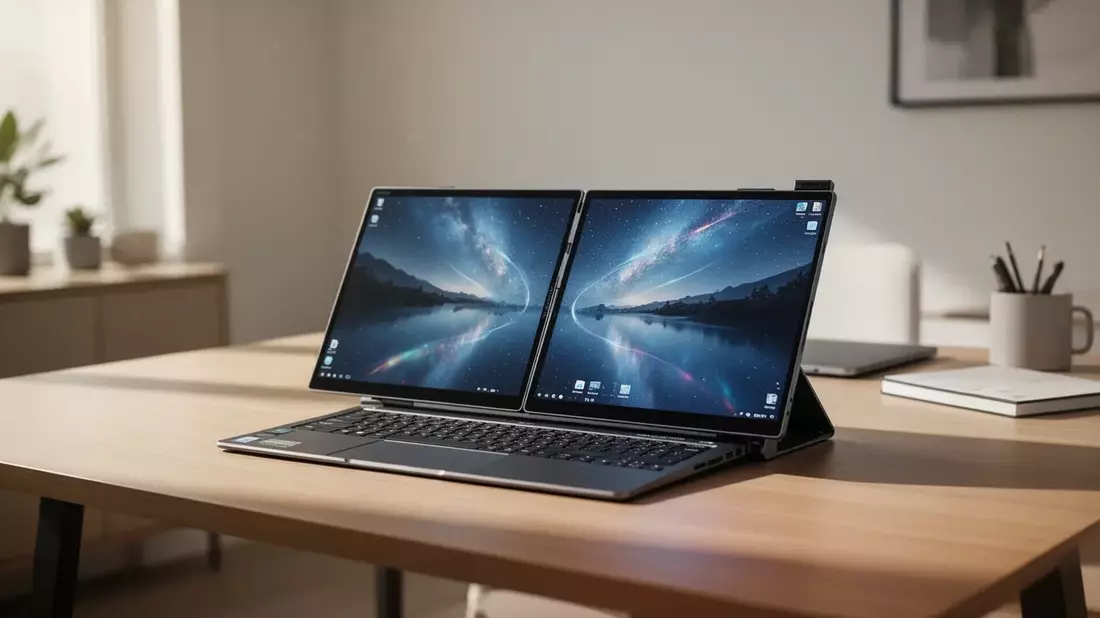 Asus ZenScreen Duo MB14FCD: Tragbarer Monitor mit zwei Displays startet international