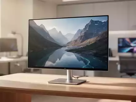 Hochwertiger 4K-Monitor auf einem minimalistischen Schreibtisch in einem modernen Home-Office. - Foto: über boerse-global.de
