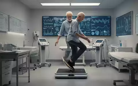 Eine Person bei einem medizinischen Gleichgewichtstest in einer modernen Praxisumgebung. - Foto: über boerse-global.de