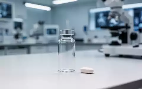 Eine medizinische Ampulle und eine Tablette auf einem sterilen Labortisch als Symbol für moderne Diabetes-Medikamente. - Foto: über boerse-global.de