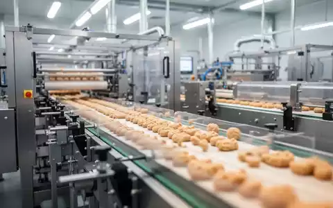 Moderne Produktionsanlage in einer Süßwarenfabrik mit Fokus auf industrielle Fertigungsbänder. - Foto: über boerse-global.de