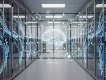 Digitale Visualisierung einer Unternehmens-Cloud-Infrastruktur mit KI-Datenknoten und Netzwerkanbindung. - Foto: über boerse-global.de