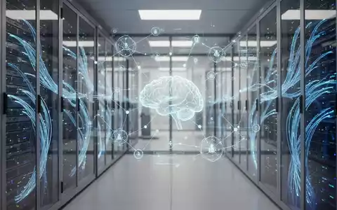 Digitale Visualisierung einer Unternehmens-Cloud-Infrastruktur mit KI-Datenknoten und Netzwerkanbindung. - Foto: über boerse-global.de