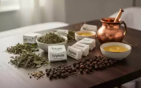 Ayurvedische Heilkräuter und medizinisches Ghee in einer ruhigen Wellness-Umgebung zur Leberunterstützung. - Foto: über boerse-global.de