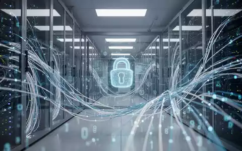 Moderner High-Tech-Serverraum mit leuchtenden Glasfaserkabeln, die KI-gesteuerte Cybersicherheitsinfrastruktur darstellen. - Foto: über boerse-global.de