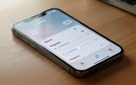 Nahaufnahme eines iPhone-Bildschirms mit dem neuen iOS 27-Einstellungsmenü und unabhängigen Lautstärkereglern für Wecker und Klingeltöne. - Foto: über boerse-global.de