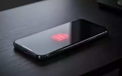 Modernes Smartphone auf einem Schreibtisch mit Symbol für schwachen Akkustand. - Foto: über boerse-global.de