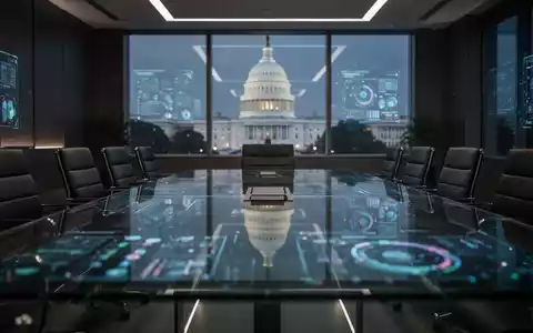 Moderner Konferenzraum in Washington D.C. für hochrangige Cybersicherheits- und KI-Politikgespräche. - Foto: über boerse-global.de