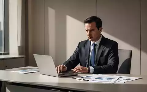 Ein Geschäftsmann sitzt an einem modernen Schreibtisch in einem hellen Büro, das Professionalität und Arbeitsrecht symbolisiert. - Foto: über boerse-global.de