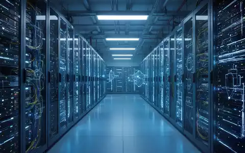Modernes Rechenzentrum mit leuchtenden Server-Racks als Symbol für europäische KI-Infrastruktur. - Foto: über boerse-global.de