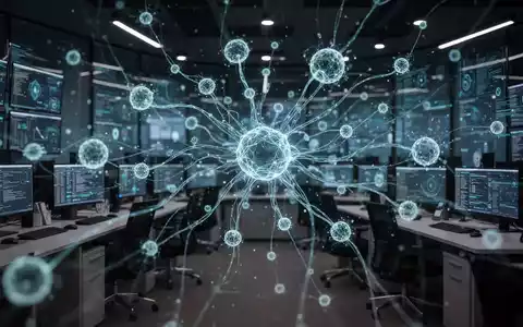 Digitale neuronale Netzknoten und Datenströme, die KI-Agenten-Sicherheit und Governance in einem modernen Serverraum darstellen. - Foto: über boerse-global.de
