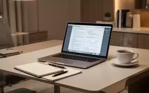 Ein aufgeräumter Homeoffice-Arbeitsplatz mit Laptop und Notizbuch, der eine professionelle Arbeitsumgebung symbolisiert. - Foto: über boerse-global.de