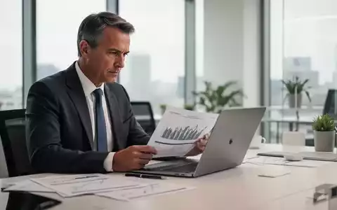 Person in den Vierzigern arbeitet konzentriert an einem Laptop an einer Finanzplanung für den Ruhestand. - Foto: über boerse-global.de