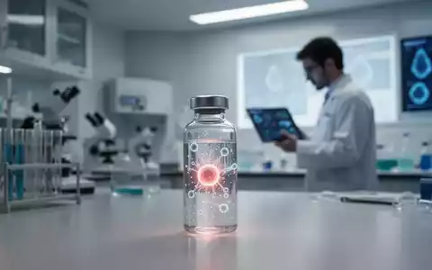 Ein gläsernes medizinisches Fläschchen in einem sterilen, modern beleuchteten Laborumfeld, das Forschung und Biohacking symbolisiert. - Foto: über boerse-global.de