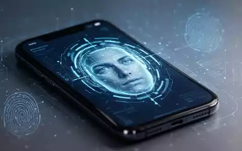 Digitale Gesichtserkennung auf einem Smartphone-Display als Symbol für biometrische Sicherheitsverfahren. - Foto: über boerse-global.de