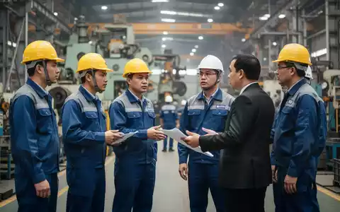 Arbeiter und Gewerkschaftsvertreter im Dialog in einem modernen Industriebetrieb in Vietnam. - Foto: über boerse-global.de