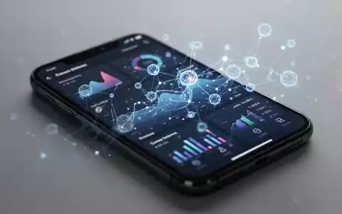 Ein Smartphone zeigt eine Finanz-App mit KI-Datenvisualisierungen und einer modernen Benutzeroberfläche. - Foto: über boerse-global.de