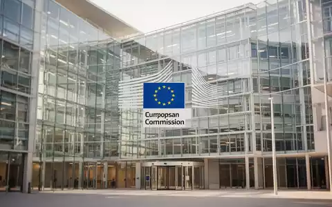 Modernes Gebäude der Europäischen Kommission vor einem hellen, klaren Himmel als Symbol für regulatorische Aufsicht. - Foto: über boerse-global.de