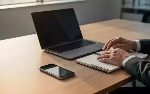 Ein minimalistischer, aufgeräumter Arbeitsplatz mit Laptop und Notizbuch, der Konzentration und digitale Balance symbolisiert. - Foto: über boerse-global.de