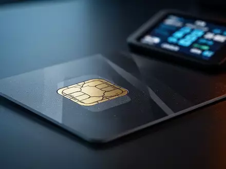 Nahaufnahme eines goldenen Sicherheitschips auf einer Kreditkarte als Symbol für digitale Zahlungsbetrugsrisiken. - Foto: über boerse-global.de