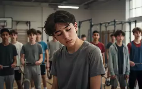 Erschöpfte Jugendliche in einer Sporthalle, die den Rückgang der körperlichen Fitness bei jungen Menschen symbolisieren. - Foto: über boerse-global.de