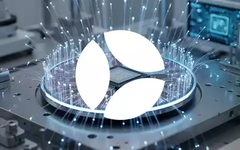 Ein glänzender Halbleiter-Wafer in einer modernen Laborumgebung, der technologische Innovation und KI-Wachstum symbolisiert. - Foto: über boerse-global.de