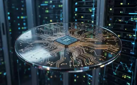 Nahaufnahme eines glänzenden Silizium-Wafers mit Mikrochip-Strukturen in einem technologischen Umfeld. - Foto: über boerse-global.de