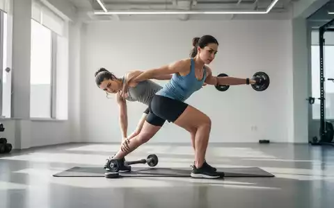 Eine Person führt funktionelle Gymnastikübungen zur Stärkung der Rumpfmuskulatur in einem modernen Sportstudio aus. - Foto: über boerse-global.de