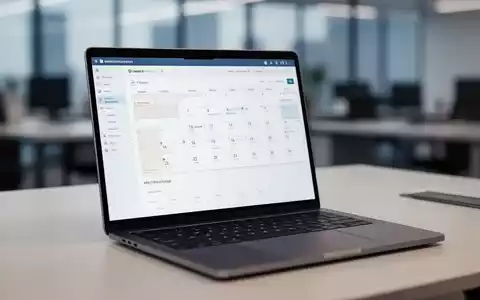 Nahaufnahme eines Laptops mit einer digitalen Kalenderansicht auf einem modernen Schreibtisch. - Foto: über boerse-global.de