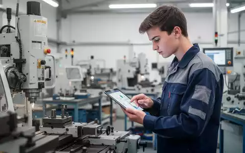 Ein Auszubildender bei der Arbeit mit einem Tablet in einer modernen Werkstatt, symbolisch für berufliche Bildung. - Foto: über boerse-global.de