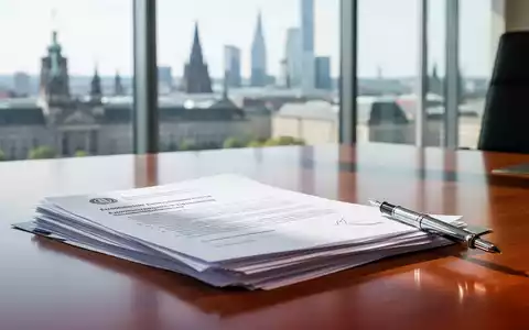 Ein moderner Schreibtisch in einem Regierungsbüro mit wirtschaftspolitischen Dokumenten und einem Füllfederhalter. - Foto: über boerse-global.de