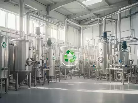 Moderne industrielle Bioraffinerie zur Verarbeitung organischer Abfälle in einer sauberen, technologisch geprägten Umgebung. - Foto: über boerse-global.de