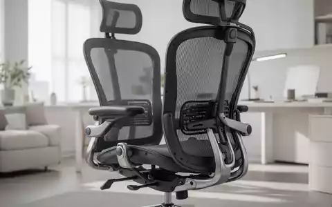 Hochwertiger ergonomischer Bürostuhl in einem modern gestalteten Home-Office mit Fokus auf Rückenlehne und Armlehnen. - Foto: über boerse-global.de